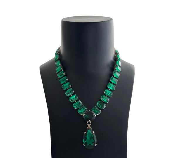 Dynasty Étoile - Stellar Emerald Drop Necklace