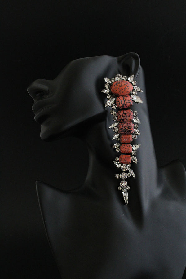 Coral Dynasty Muse Drop Earrings