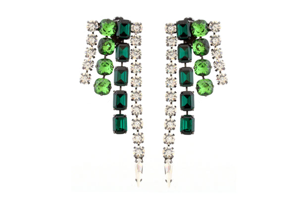 EMERALD PERIDOT CHANDELIERS EARRINGS - AGSS