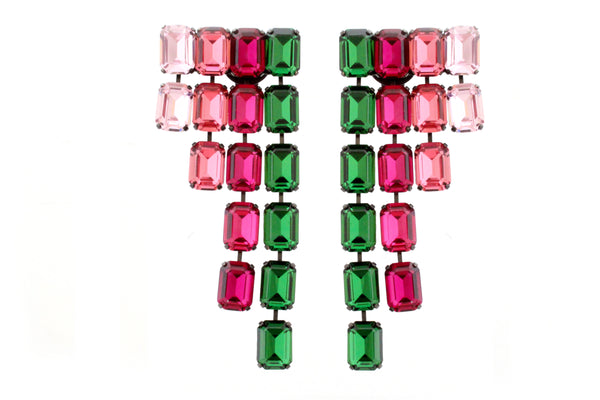 KASKADIA EMERALD FUCHSIA EARRINGS - AGSS