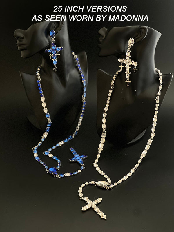La Croix Dynasty Crystal Madonna Crucifix Rosary