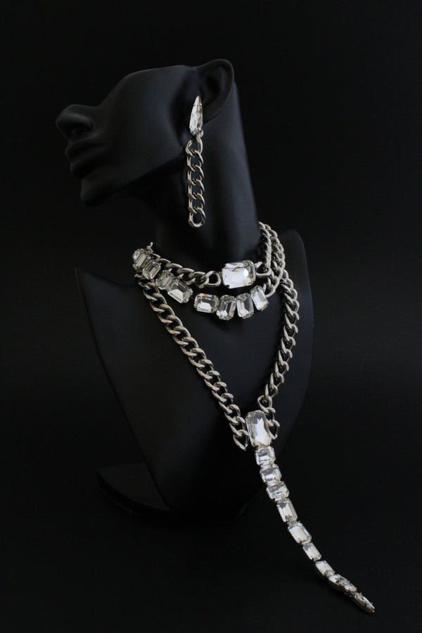 PANTHER DYNASTY IZA CRYSTAL CHOKER