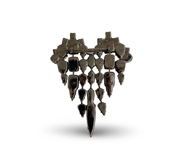 MUSE SACRED CRYSTAL HEART WITH JET DRIP