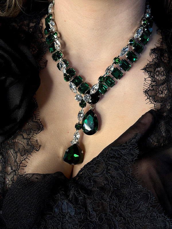 Dynasty Étoile - Emerald Majesty Drop Necklace