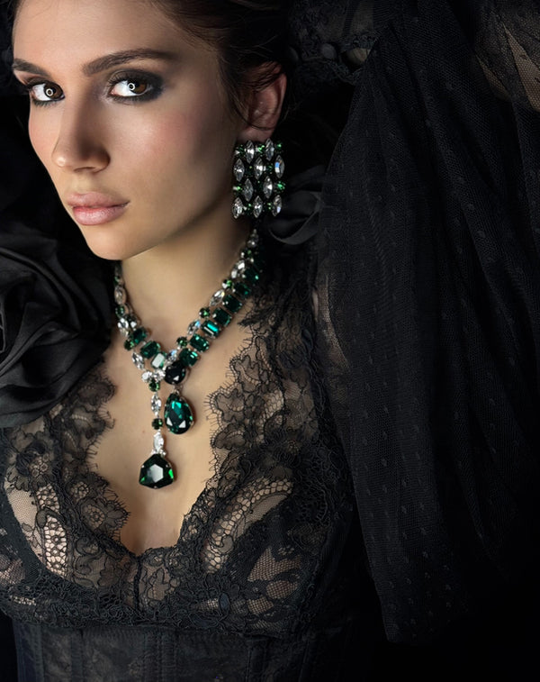 Dynasty Étoile - Mirage Emerald Crystal Studs