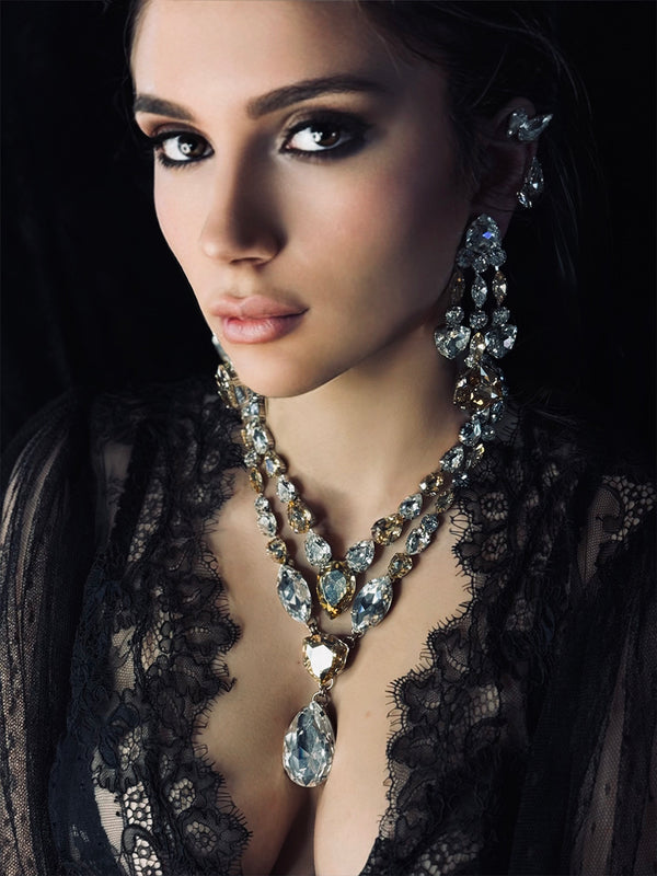 Dynasty Étoile - Imperial Crystal Champagne Necklace