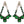 Load image into Gallery viewer, EMERALD TRIANGLE CHANDELIERS EARRINGS - AGSS
