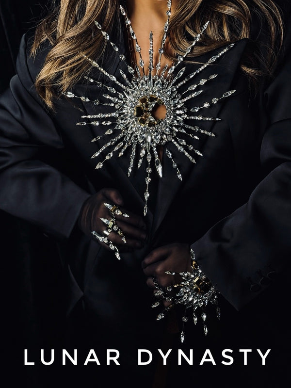 LUNAR DYNASTY - SOLUNAR GODDESS CRYSTAL BURST NECKLACE