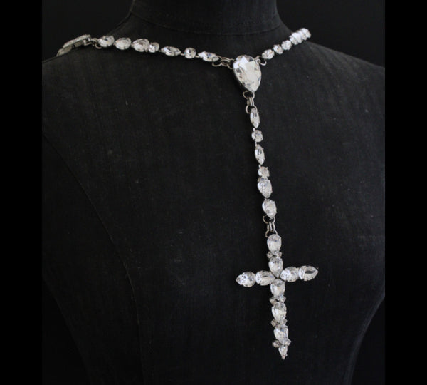 La Croix Dynasty Crystal Madonna Crucifix Rosary