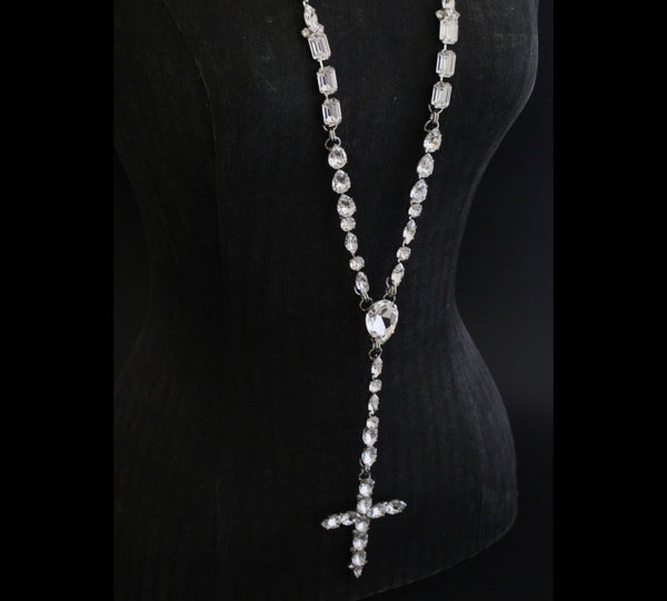 La Croix Dynasty Crystal Madonna Crucifix Rosary