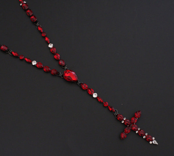 La Croix Dynasty Ruby Crucifix Rosary