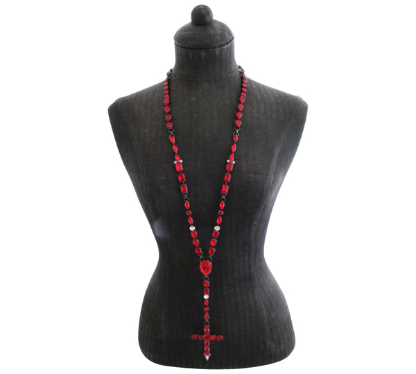 La Croix Dynasty Ruby Crucifix Rosary