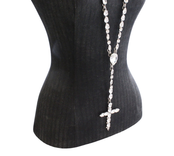 La Croix Dynasty Crystal Madonna Crucifix Rosary