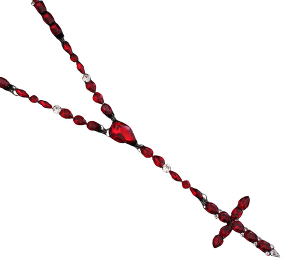 La Croix Dynasty Ruby Crucifix Rosary