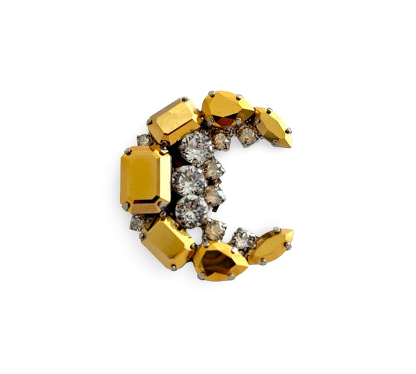 LUNAR DYNASTY - AURUM CRYSTAL CRESCENT RING