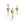 Load image into Gallery viewer, LUNAR DYNASTY - SOLUNAR CRYSTAL SPIKE TRINITY RINGS
