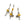 Load image into Gallery viewer, LUNAR DYNASTY - SOLUNAR CRYSTAL SPIKE TRINITY RINGS
