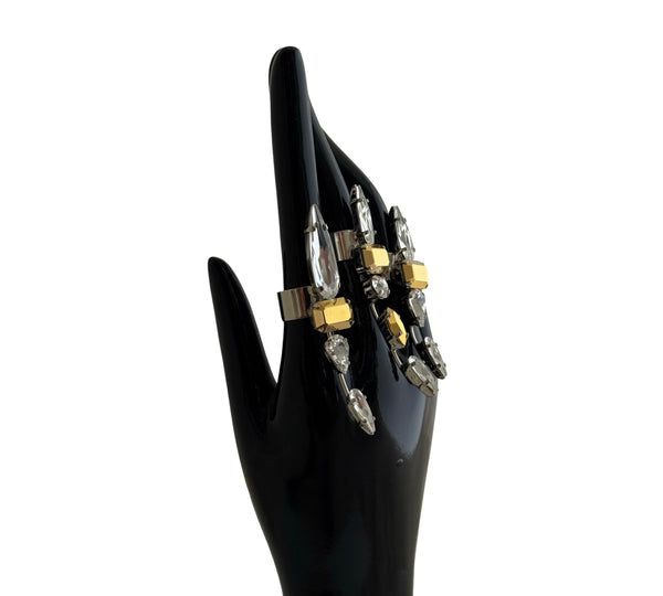 LUNAR DYNASTY - SOLUNAR CRYSTAL SPIKE TRINITY RINGS