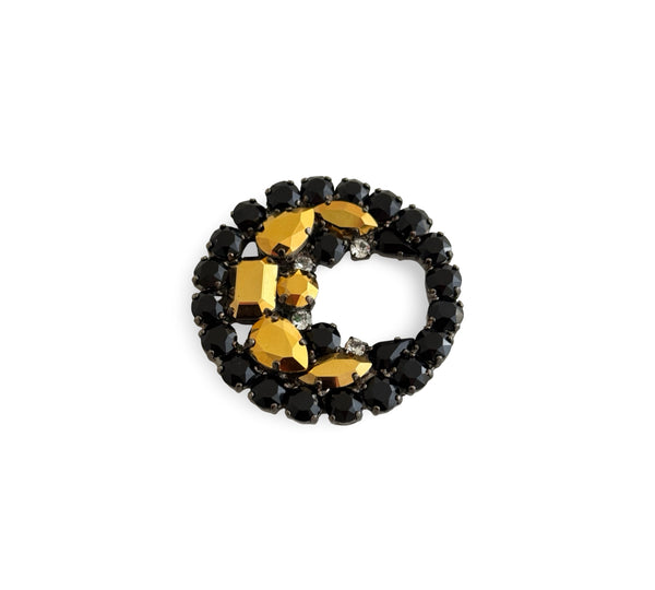 LUNAR DYNASTY - AURUM NOIR ECLIPSE BROOCH