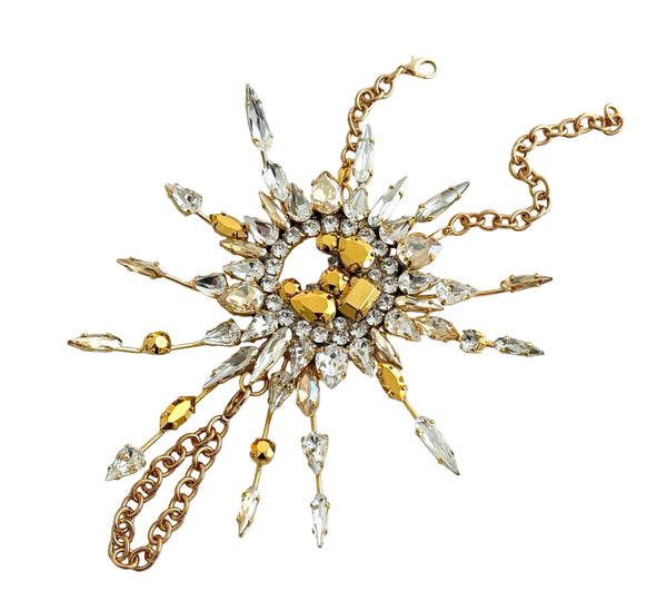 LUNAR DYNASTY - SOLUNAR GOLDEN BURST BROOCH/HAND PIECE