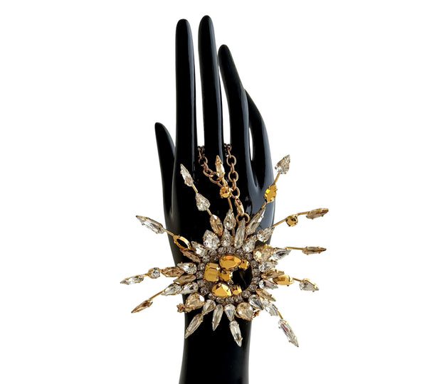 LUNAR DYNASTY - SOLUNAR GOLDEN BURST BROOCH/HAND PIECE