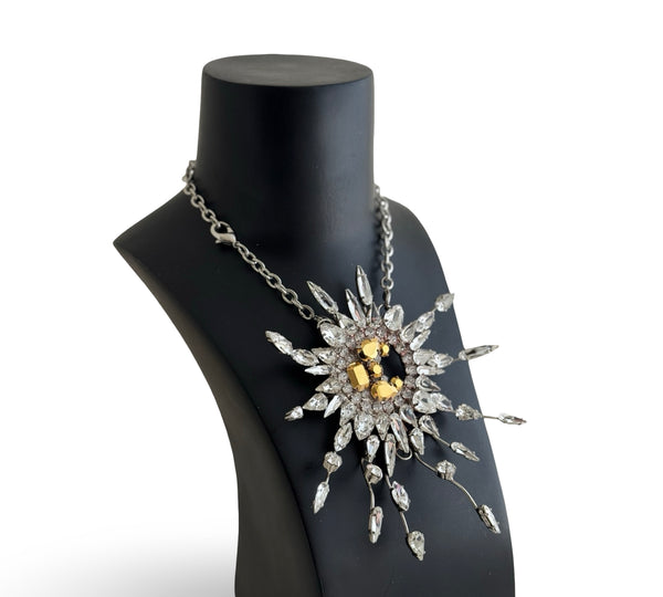 LUNAR DYNASTY - SOLUNAR SILVER BURST NECKLACE/BROOCH/HAND PIECE