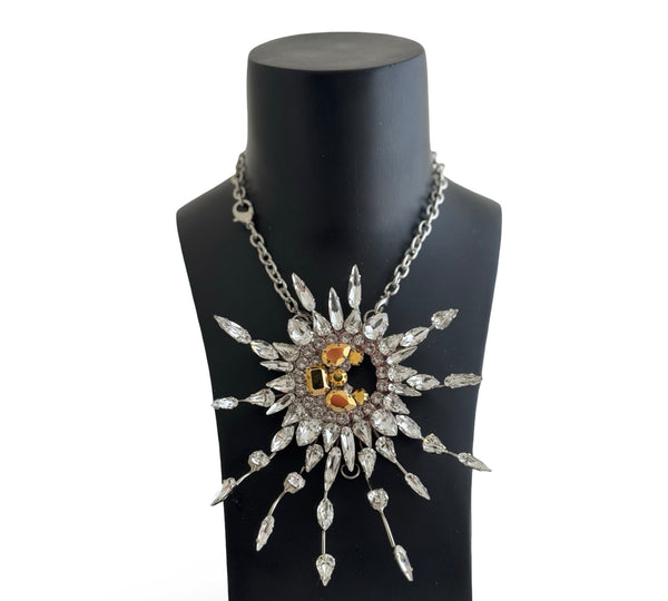 LUNAR DYNASTY - SOLUNAR SILVER BURST NECKLACE/BROOCH/HAND PIECE