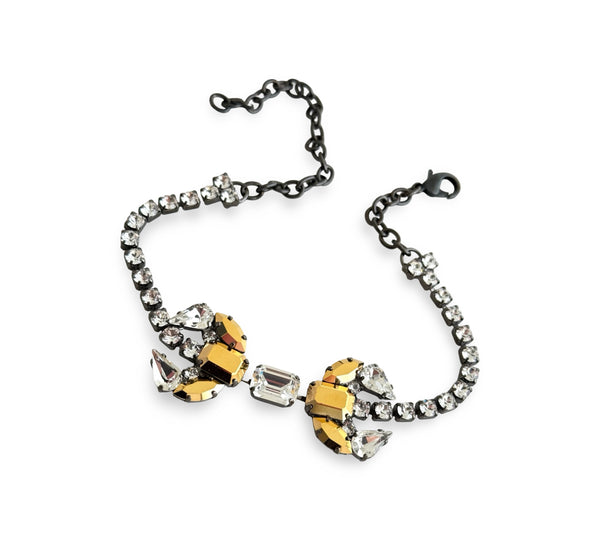 LUNAR DYNASTY - DOUBLE CRESCENT MOON MINI CHOKER