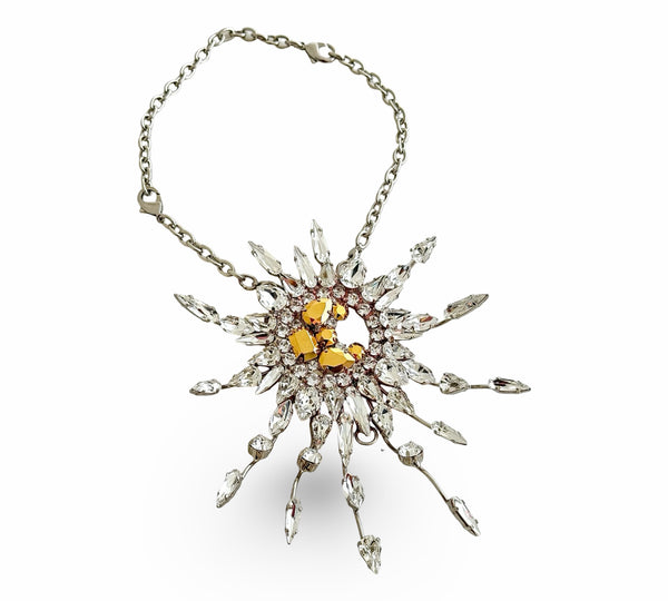 LUNAR DYNASTY - SOLUNAR SILVER BURST NECKLACE/BROOCH/HAND PIECE