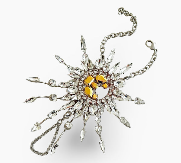 LUNAR DYNASTY - SOLUNAR SILVER BURST NECKLACE/BROOCH/HAND PIECE