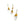 Load image into Gallery viewer, LUNAR DYNASTY - SOLUNAR CRYSTAL GOLD SPIKE TRINITY RINGS
