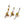 Load image into Gallery viewer, LUNAR DYNASTY - SOLUNAR CRYSTAL GOLD SPIKE TRINITY RINGS

