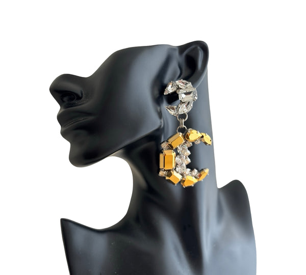 LUNAR DYNASTY - AURUM DOUBLE CRESCENT MOON EARRINGS
