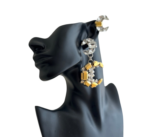 LUNAR DYNASTY - AURUM DOUBLE CRESCENT MOON EARRINGS