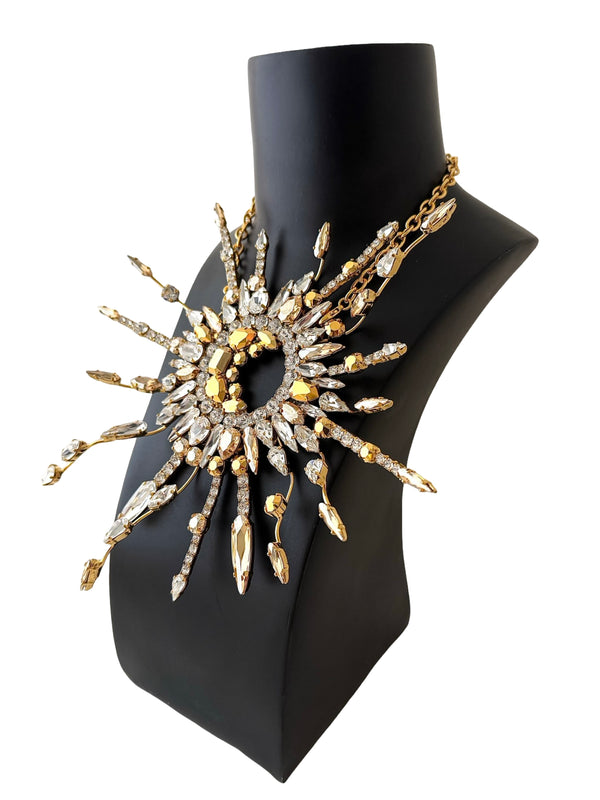 LUNAR DYNASTY - SOLUNAR SIREN CRYSTAL BURST NECKLACE