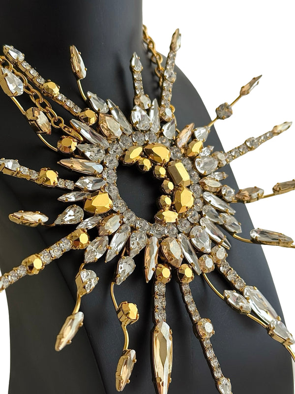 LUNAR DYNASTY - SOLUNAR SIREN CRYSTAL BURST NECKLACE