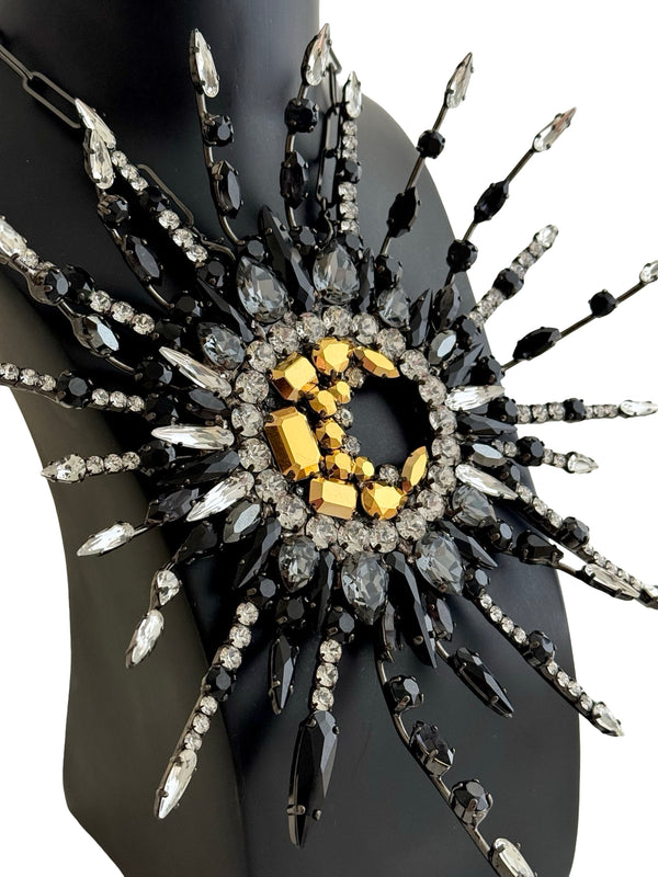 LUNAR DYNASTY - SOLUNAR MIDNIGHT CRYSTAL BURST NECKLACE