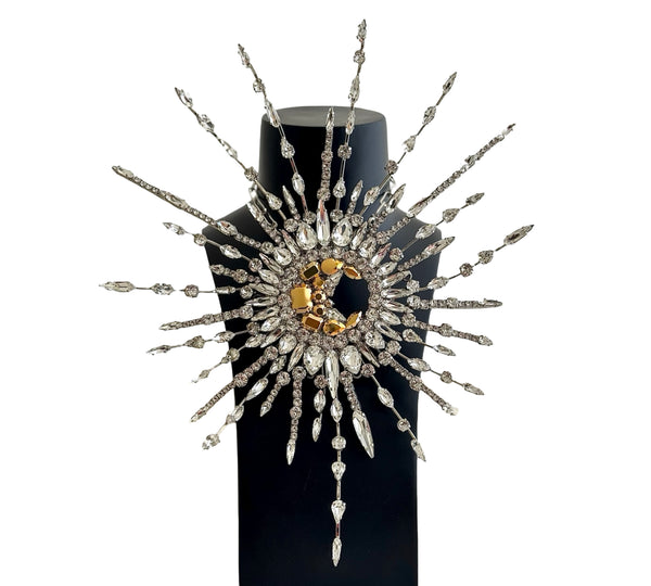 LUNAR DYNASTY - SOLUNAR GODDESS CRYSTAL BURST NECKLACE