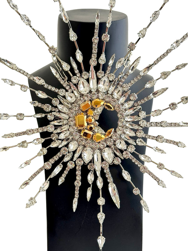 LUNAR DYNASTY - SOLUNAR GODDESS CRYSTAL BURST NECKLACE