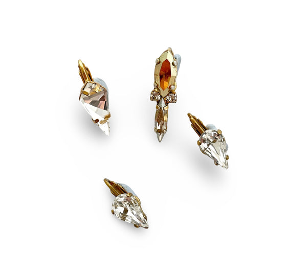 Crystal Gold Spike Four Earcuff Set - MSS