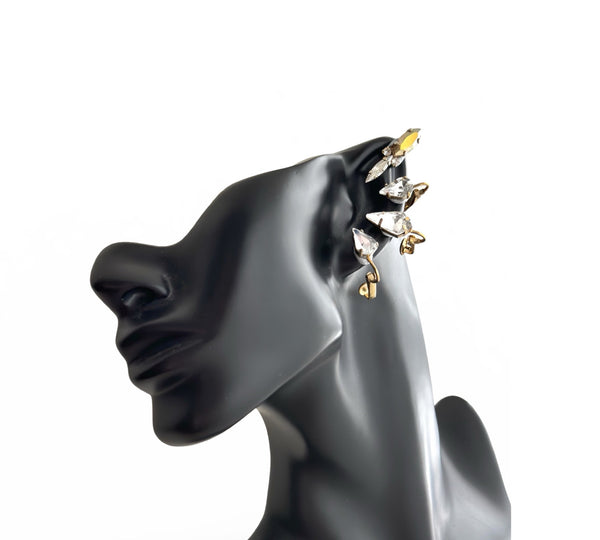 Crystal Gold Spike Four Earcuff Set - MSS