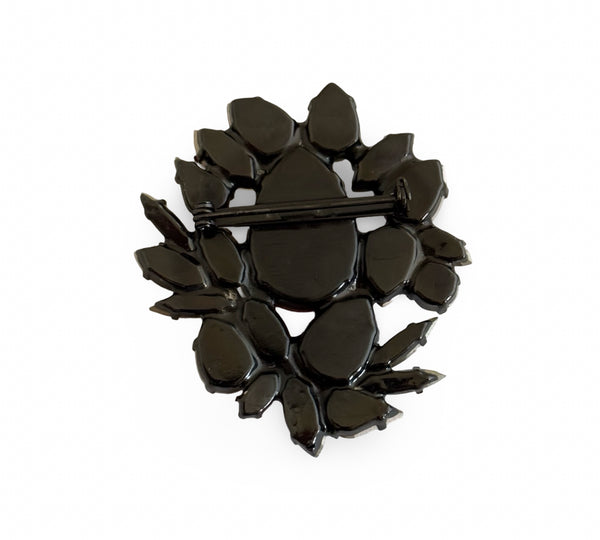 MIDNIGHT MUSE RUBY ROSE BROOCH