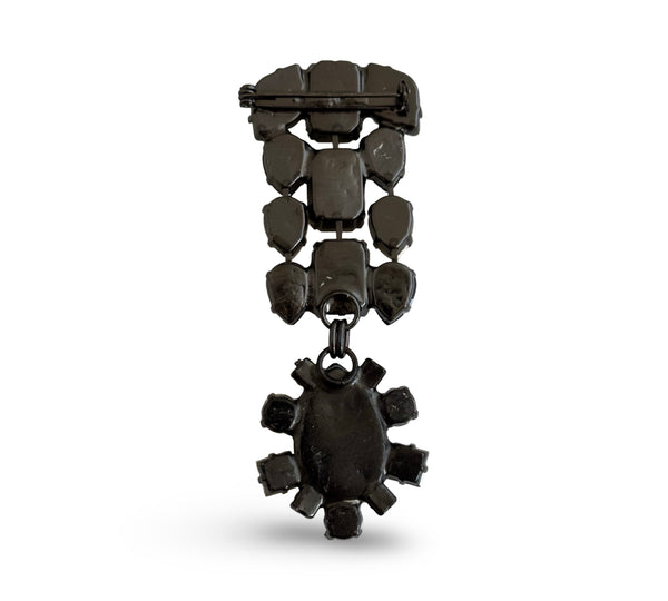 CHRYSO NOIR MUSE MEDAL BROOCH