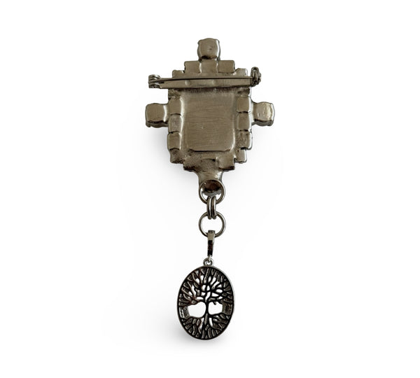 LA CROIX MOTHER MARY CHARM BROOCH