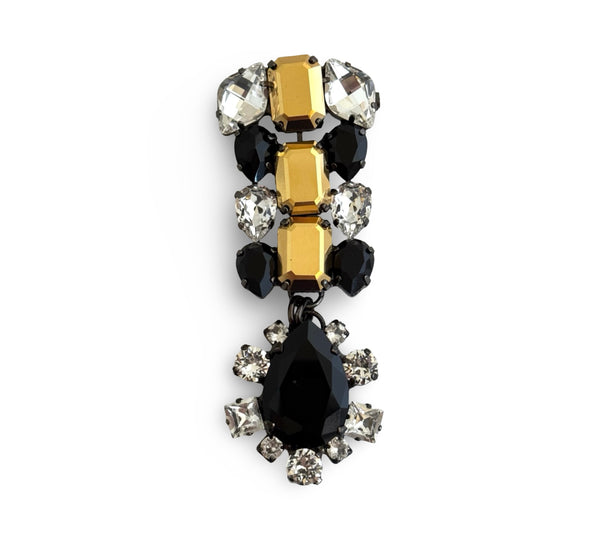 CHRYSO NOIR MUSE MEDAL BROOCH
