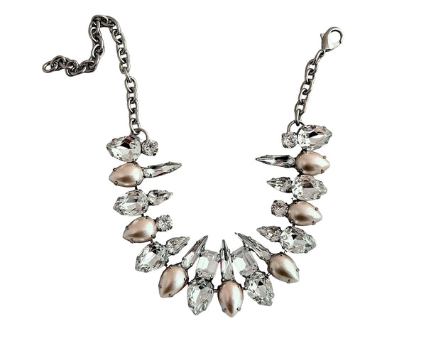 MIDNIGHT MUSE ELIZA CRYSTAL & PEARL CHOKER