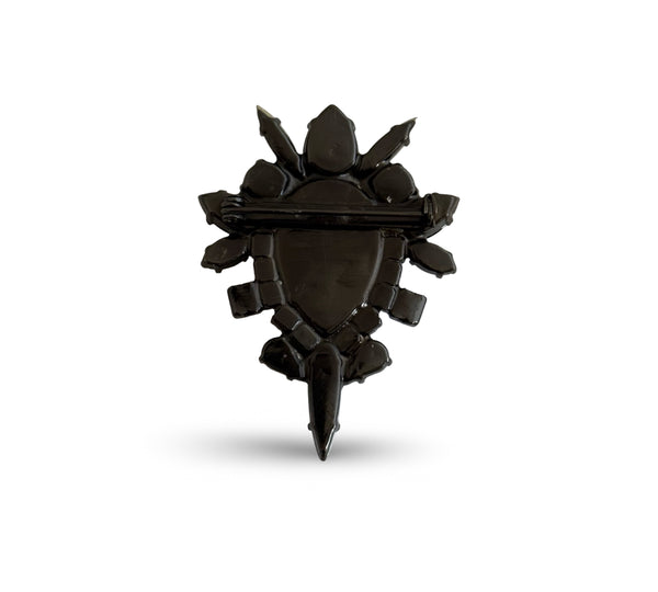 CROWN DYNASTY ELIZABETH AMETHYST BROOCH