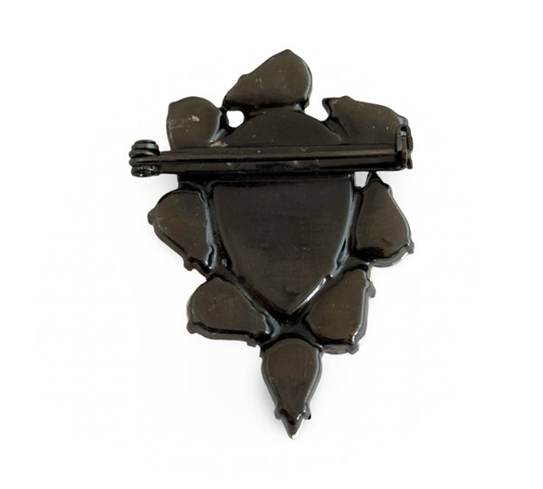 CROWN DYNASTY SATINE PERIDOT BROOCH