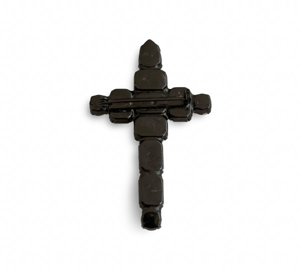 LA CROIX CRYSTAL & GOLD BROOCH