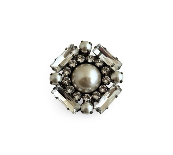 MIDNIGHT MUSE ART DECO BROOCH